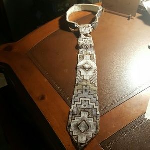 Beaded necktie